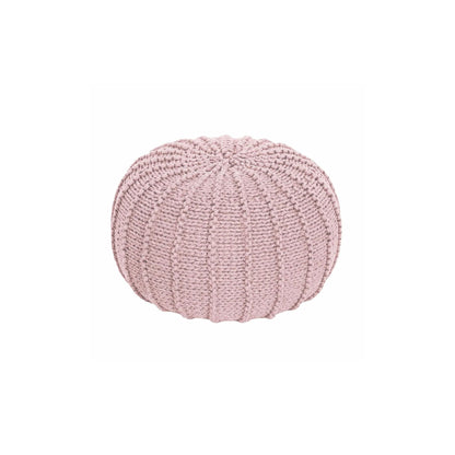 Zuri House Small Knitted Pouffe - Powder Pink