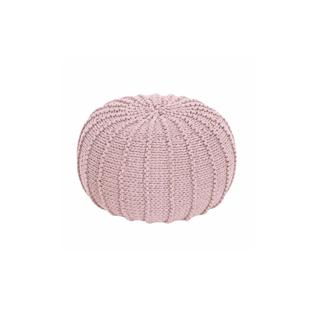 Zuri House Small Knitted Pouffe - Powder Pink