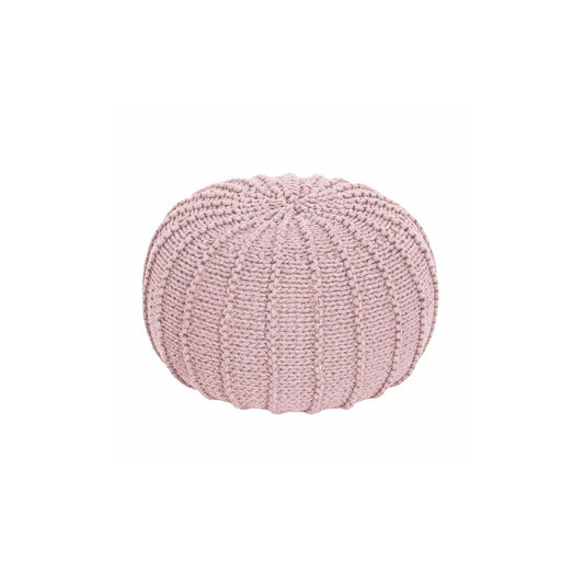 Zuri House Small Knitted Pouffe - Powder Pink