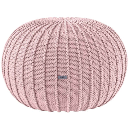 Zuri House Knitted Pouffe Large - Powder Pink