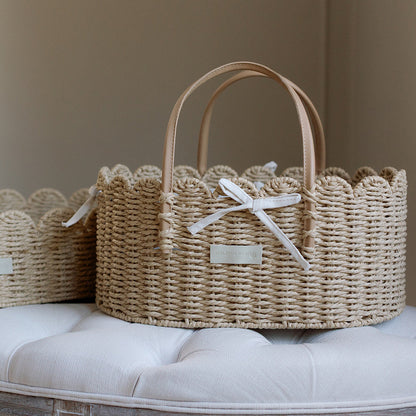 Ralphie Bear Scallop Edge Nappy Caddy Basket