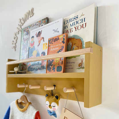Autumns Corner The Colour Pop Peg Rail Bookshelf