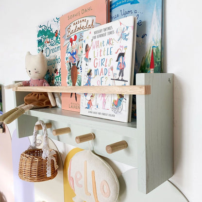 Autumns Corner The Colour Pop Peg Rail Bookshelf