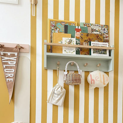 Autumns Corner The Colour Pop Peg Rail Bookshelf