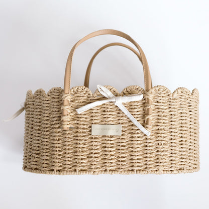 Ralphie Bear Scallop Edge Nappy Caddy Basket
