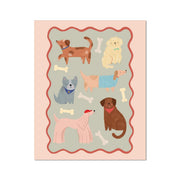 Kid of the Village Dogs Fine Art Print - Sage, Pink