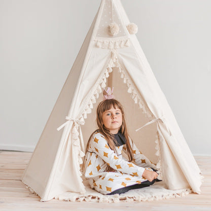 MiniCamp Tassel Playmat - Ecru