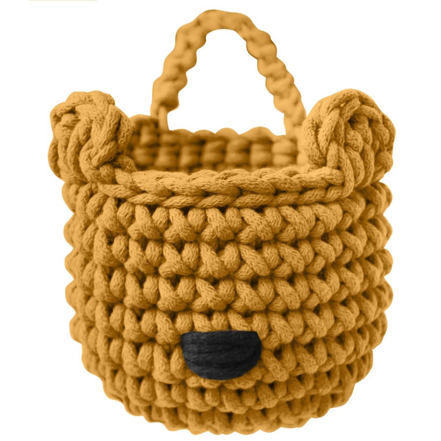 Zuri House Bear Basket - Mustard