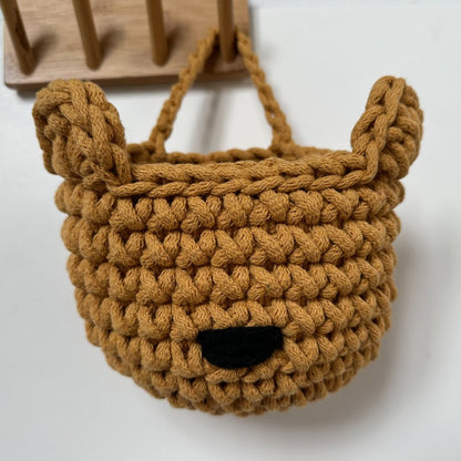 Zuri House Bear Basket - Mustard