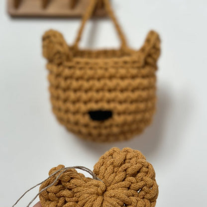 Zuri House Bear Basket - Mustard