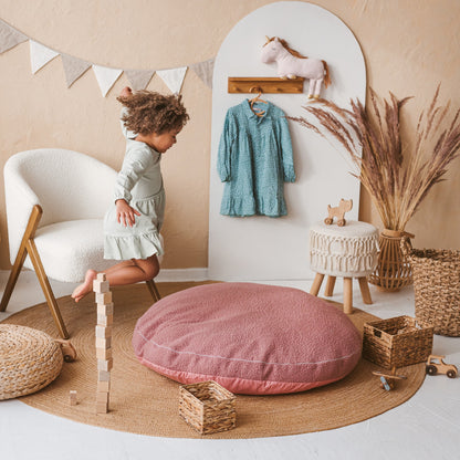 MiniCamp Boucle Floor Cushion - Rose