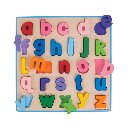 Bigjigs Toys Lowercase Alphabet Puzzle - Bright