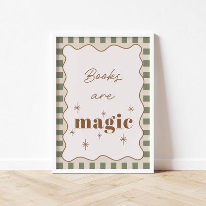 Autumns Corner Books Are Magic Art Print - Checkerboard Edition
