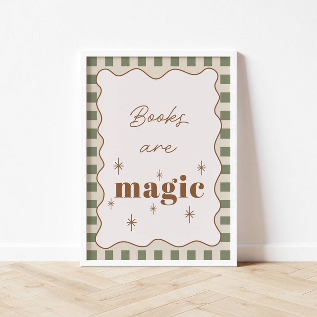 Autumns Corner Books Are Magic Art Print - Checkerboard Edition