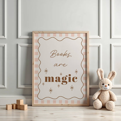 Autumns Corner Books Are Magic Art Print - Checkerboard Edition