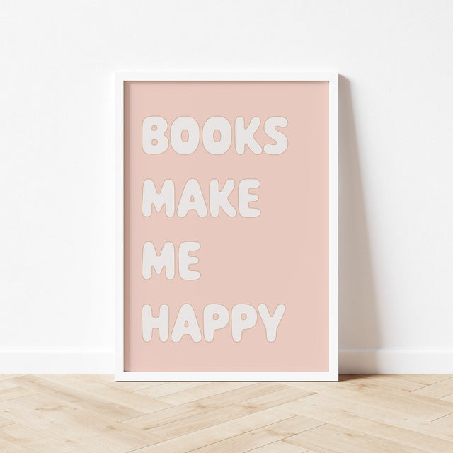 Autumns Corner Books Make Me Happy Art Print