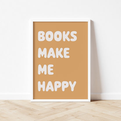 Autumns Corner Books Make Me Happy Art Print