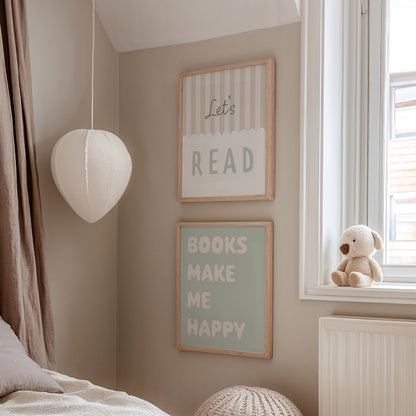 Autumns Corner Books Make Me Happy Art Print