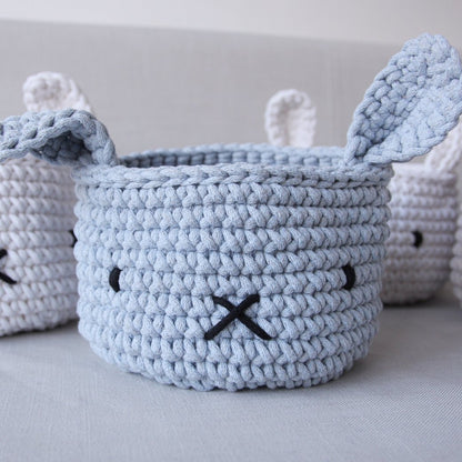 Zuri House Bunny Basket - Baby Blue