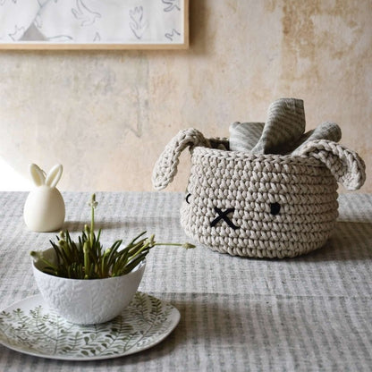 Zuri House Bunny Basket - Beige