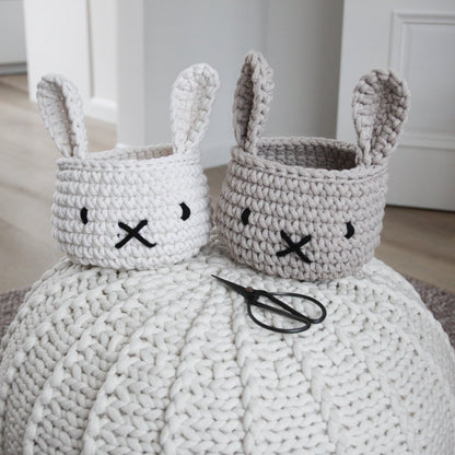 Zuri House Bunny Basket - Ivory
