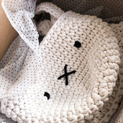 Zuri House Bunny Basket - Ivory