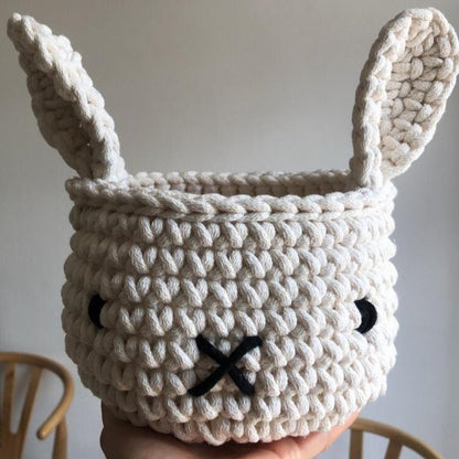 Zuri House Bunny Basket - Ivory