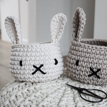Zuri House Bunny Basket - Ivory
