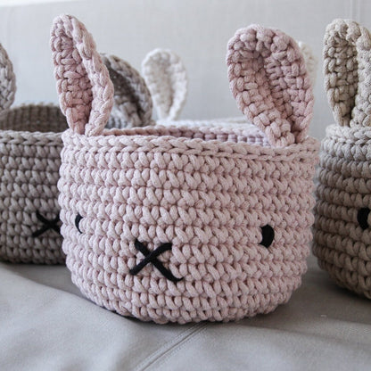 Zuri House Bunny Basket - Pale Pink