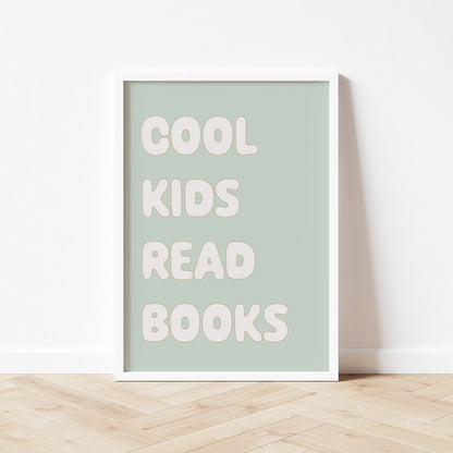 Autumns Corner Cool Kids Read Books Art Print