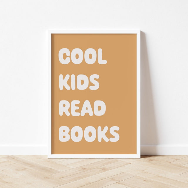 Autumns Corner Cool Kids Read Books Art Print