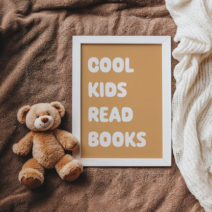 Autumns Corner Cool Kids Read Books Art Print