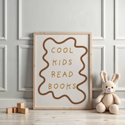 Autumns Corner Cool Kids Read Books Art Print - Wavy Edition
