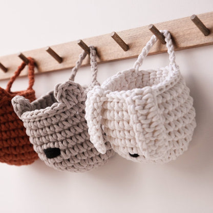 Zuri House Crochet Bunny Basket - Ivory