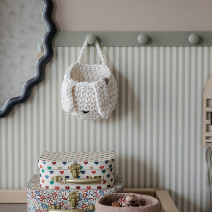 Zuri House Crochet Bunny Basket - Ivory
