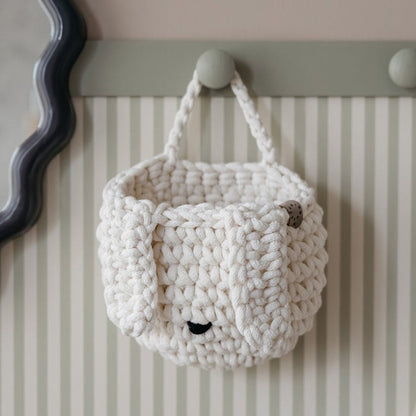 Zuri House Crochet Bunny Basket - Ivory