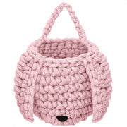 Zuri House Crochet Bunny Basket - Powder Pink