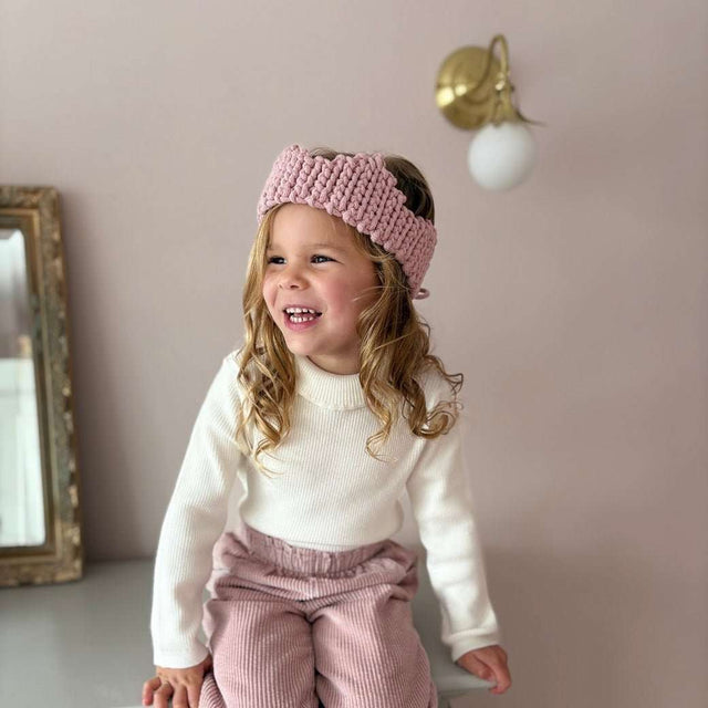 Zuri House Crochet Crown - Powder Pink