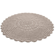 Zuri House Crochet Doily Rug - Beige