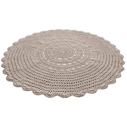 Zuri House Crochet Doily Rug - Beige