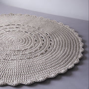 Zuri House Crochet Doily Rug - Beige