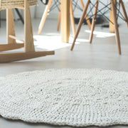 Zuri House Crochet Doily Rug - Ivory