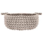 Zuri House Crochet Small Flat Basket - Beige