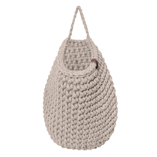 Zuri House Crochet Hanging Bag - Beige