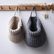 Zuri House Crochet Hanging Bag - Beige