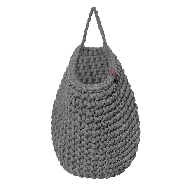 Zuri House Crochet Hanging Bag - Grey