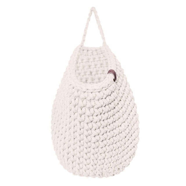 Zuri House Crochet Hanging Bag - Ivory