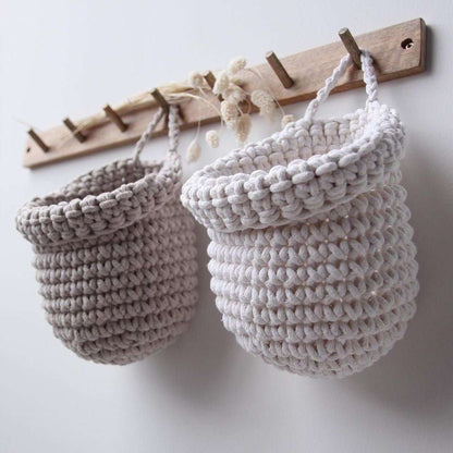 Zuri House Crochet Hanging Bag - Ivory
