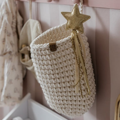 Zuri House Crochet Hanging Bag - Ivory