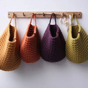 Zuri House Crochet Hanging Bag - Mocha